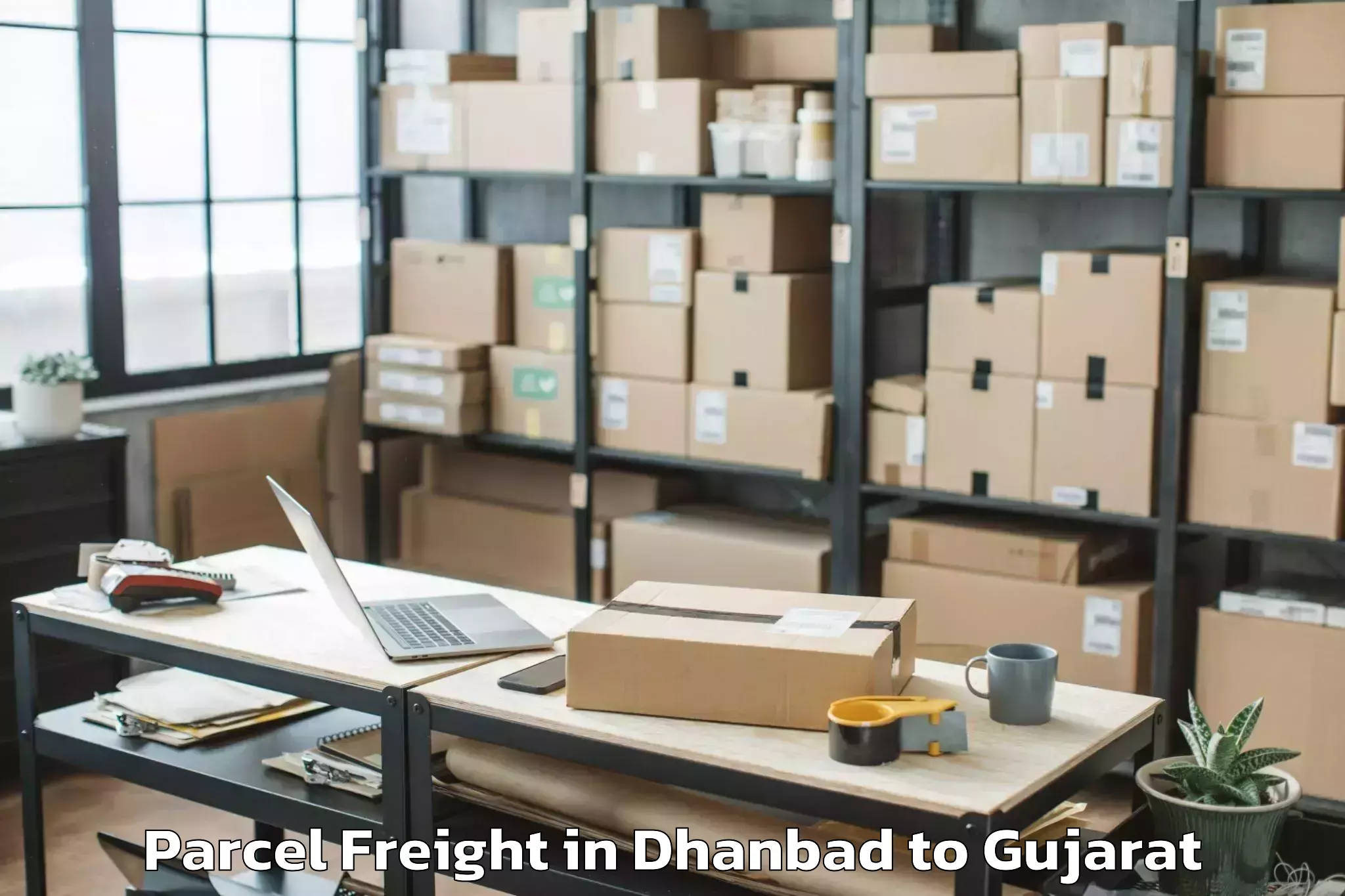 Dhanbad to Kamdhenu University Gandhinaga Parcel Freight